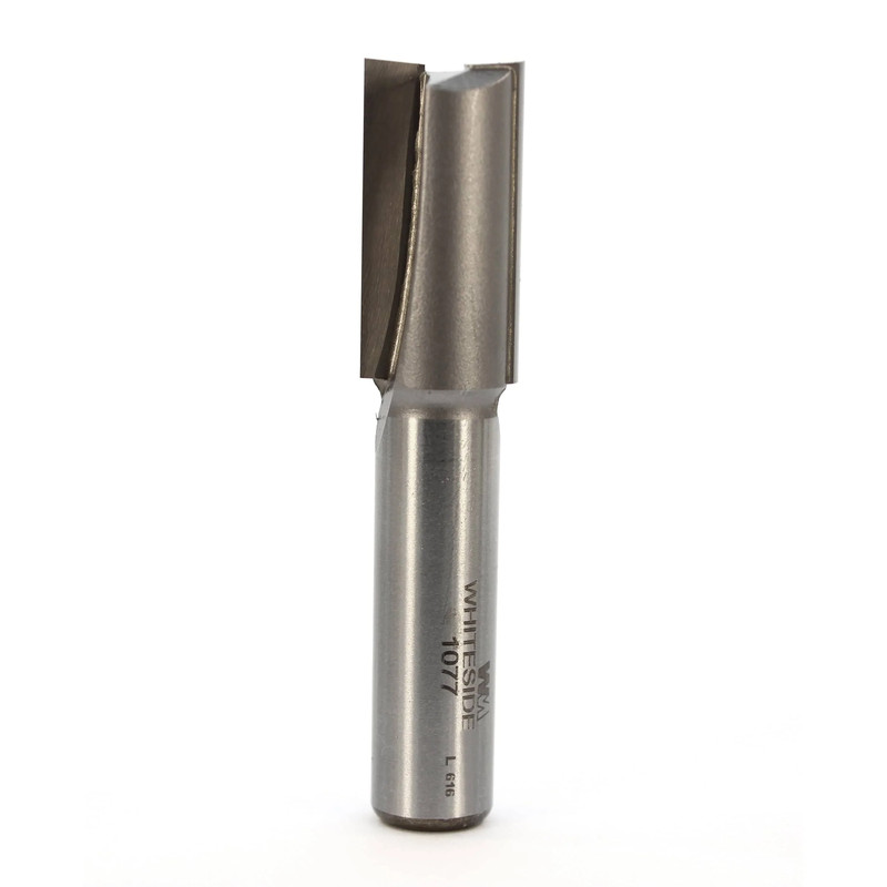 Double Flute Straight Cut Router Bit - 1/2" SH - Diameter:5/8" - Cutting Length:1-1/4" - Overall Length:3"